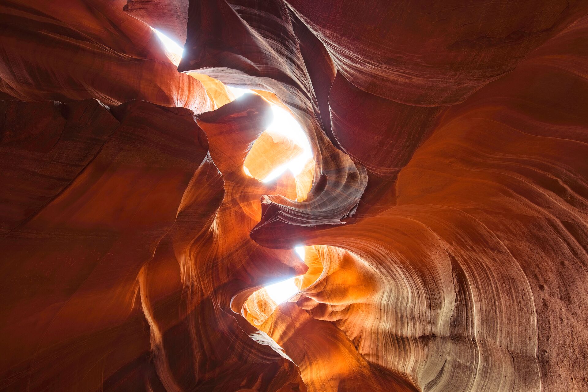 The Wave in Arizona, United States as seen from below