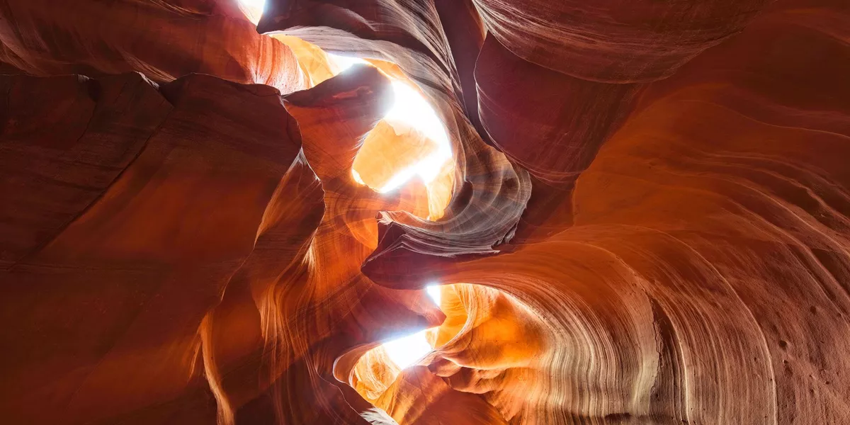 The Wave in Arizona, United States as seen from below