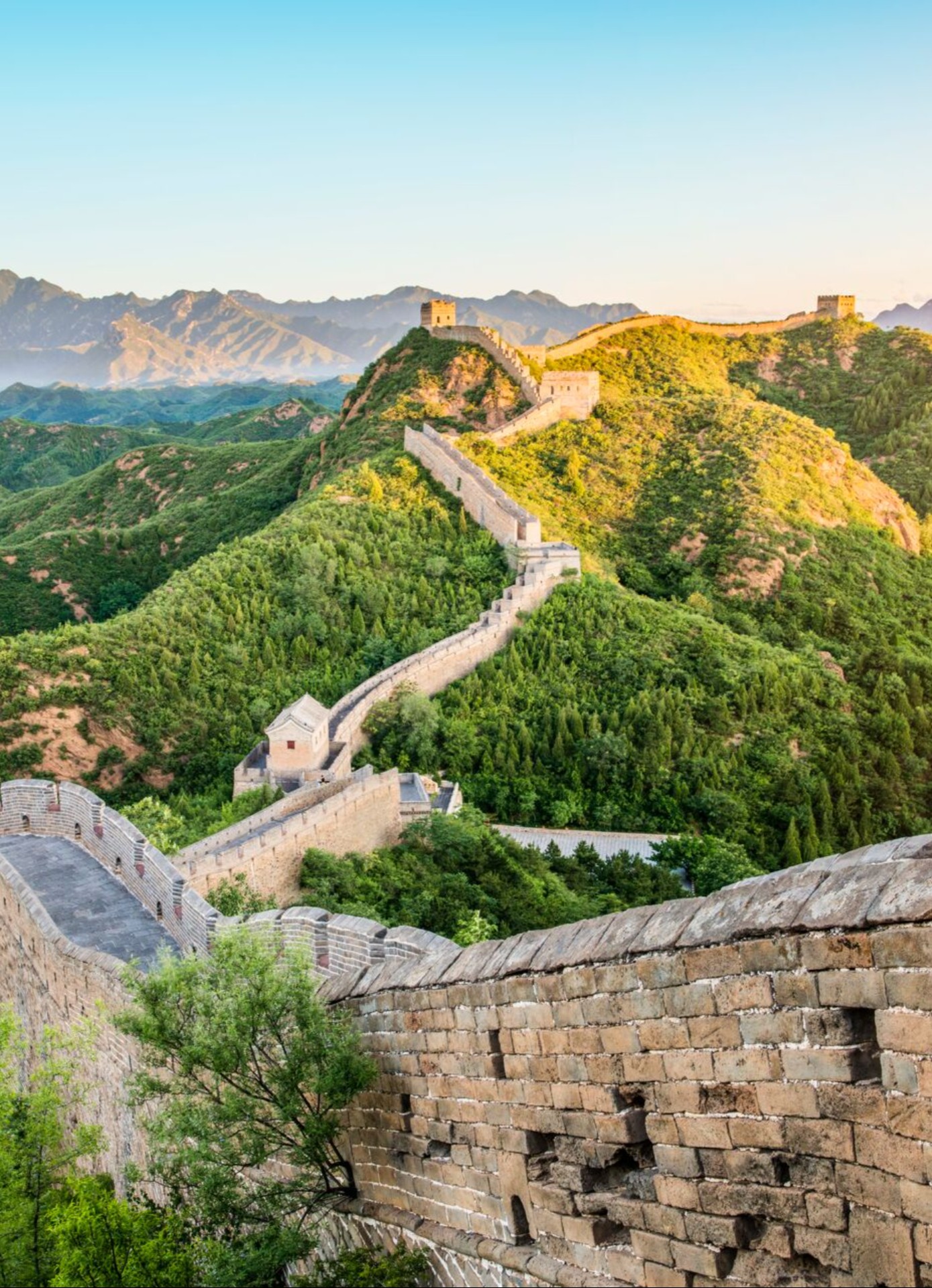 Great Wall Of China on mountains