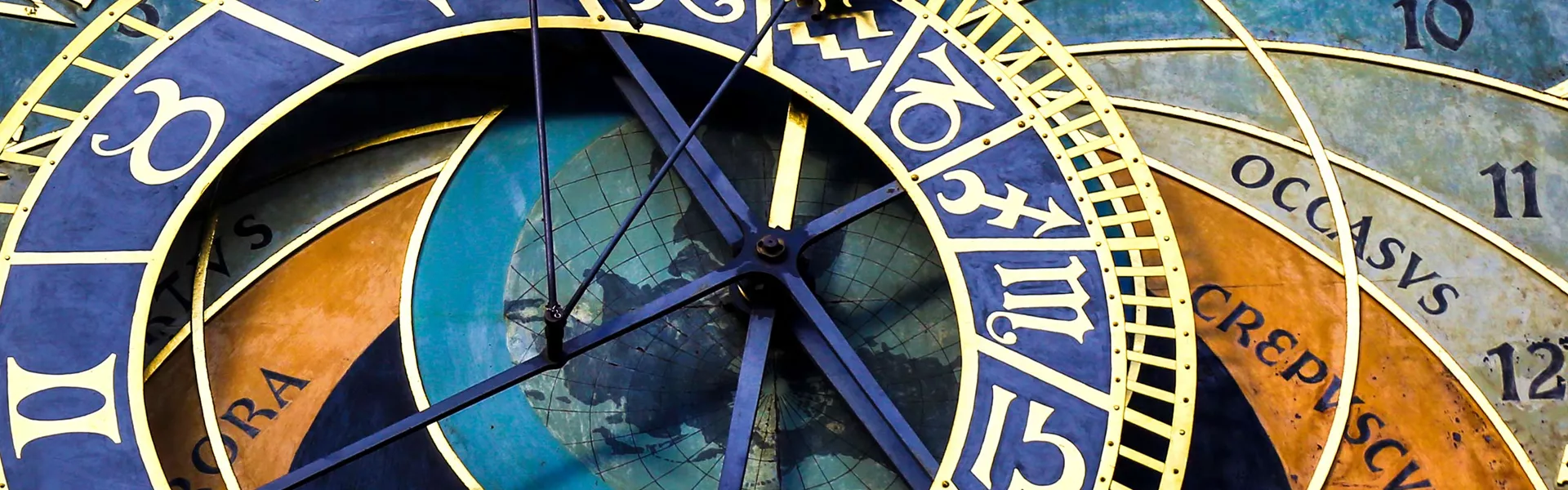 Astronomic clock Prazski Orloj in Pgargue, Czech Republic