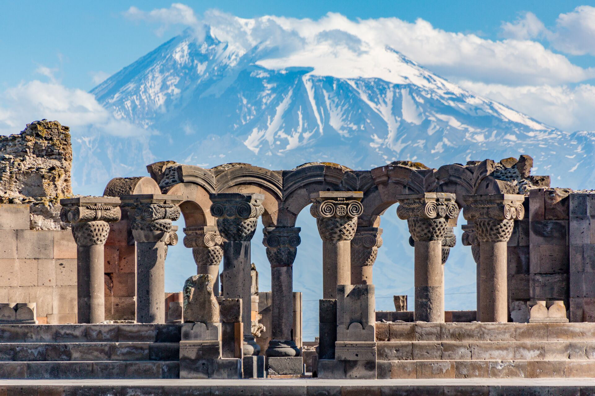Yerevan Ruins Zvartnos Temple in Armenia