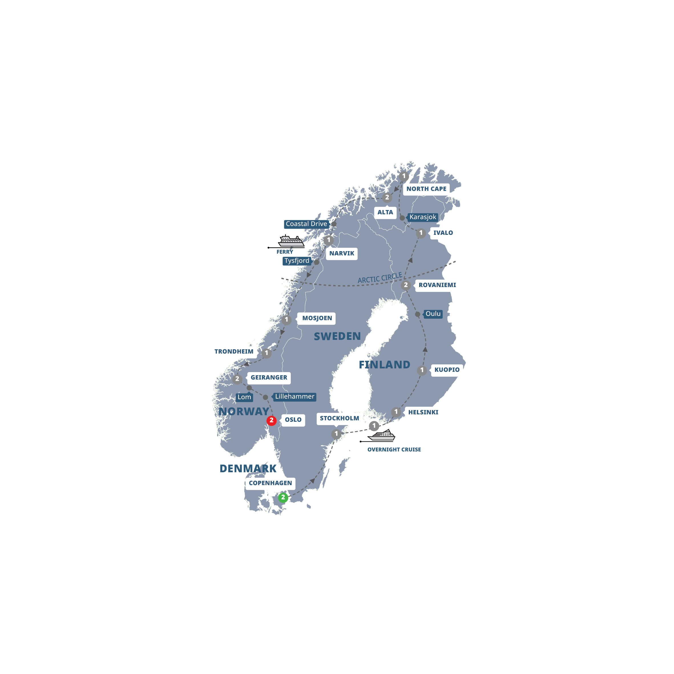 Map Grand Scandinavia Guided Tour E940 27