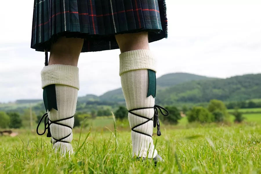 Large Scottish Kilt And Stockings 157436533