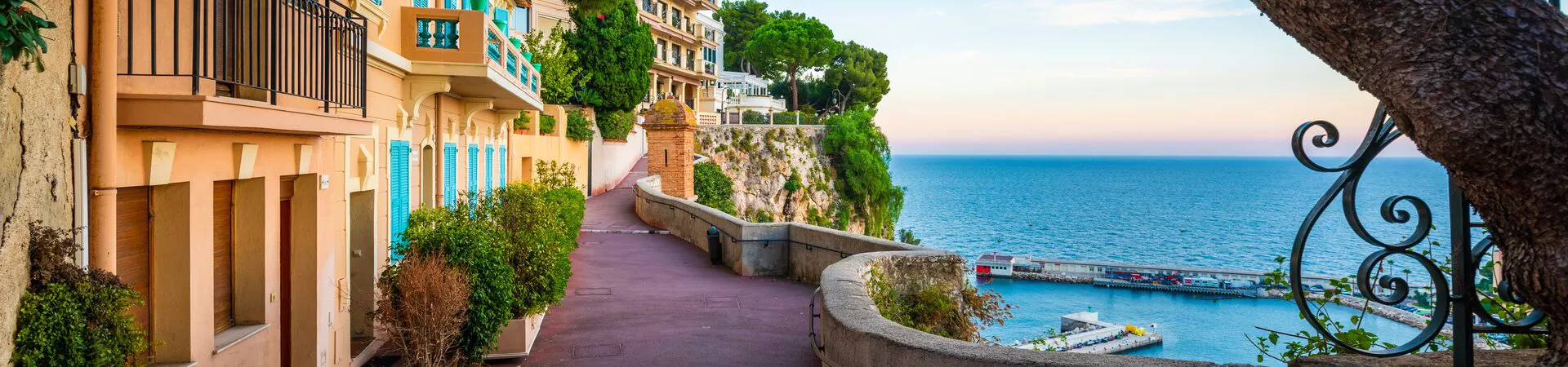  Scenic Walk On The Rock Of Monaco Overlooking Port De Fontvieille, Monaco