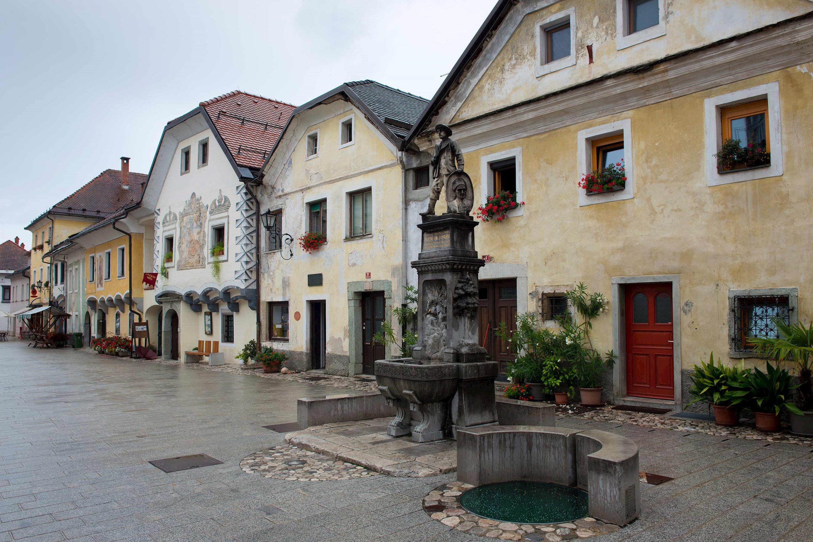 Street view of Radovljica, Slovenia