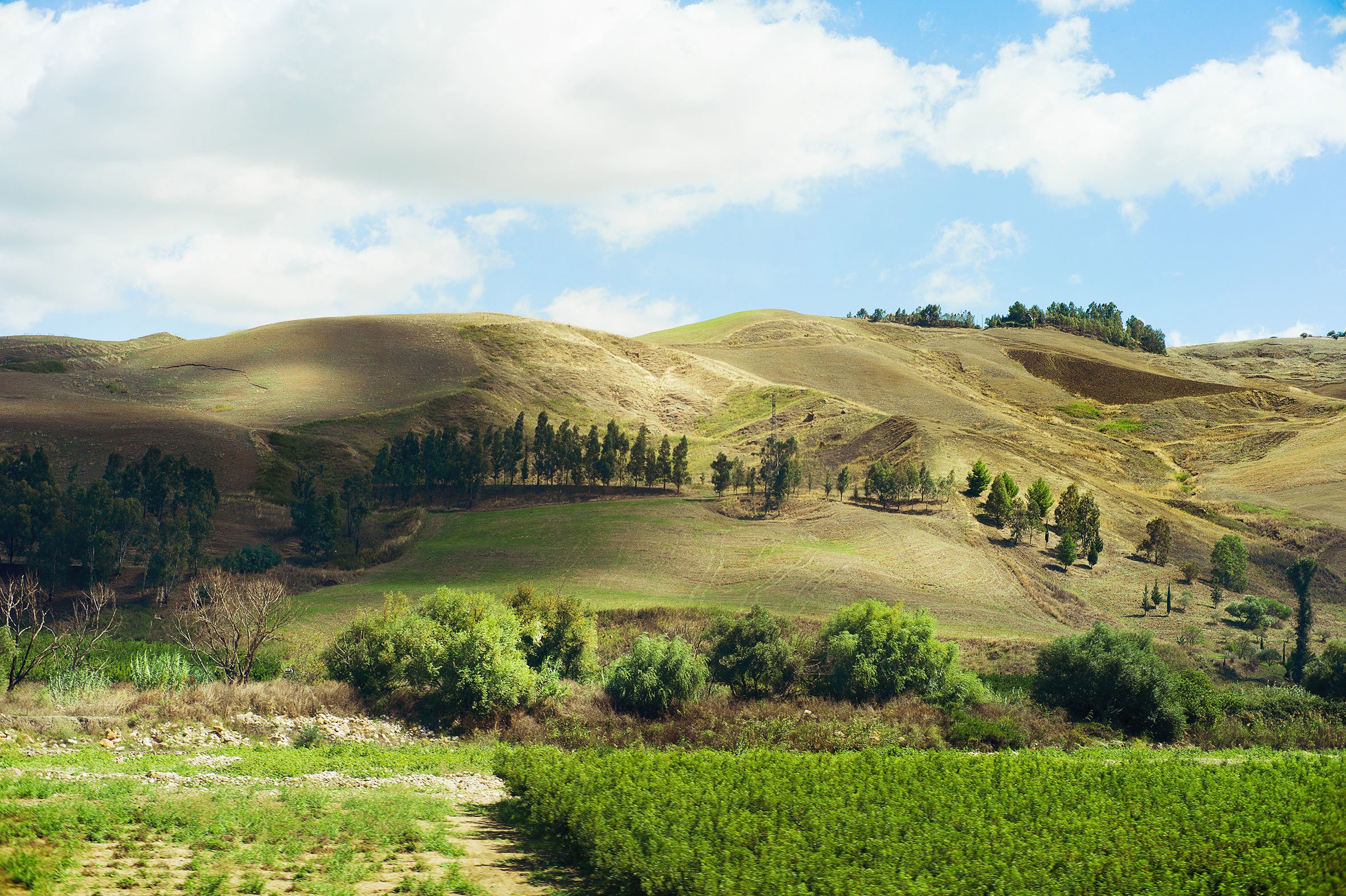 The green hills of Sicily, Italy