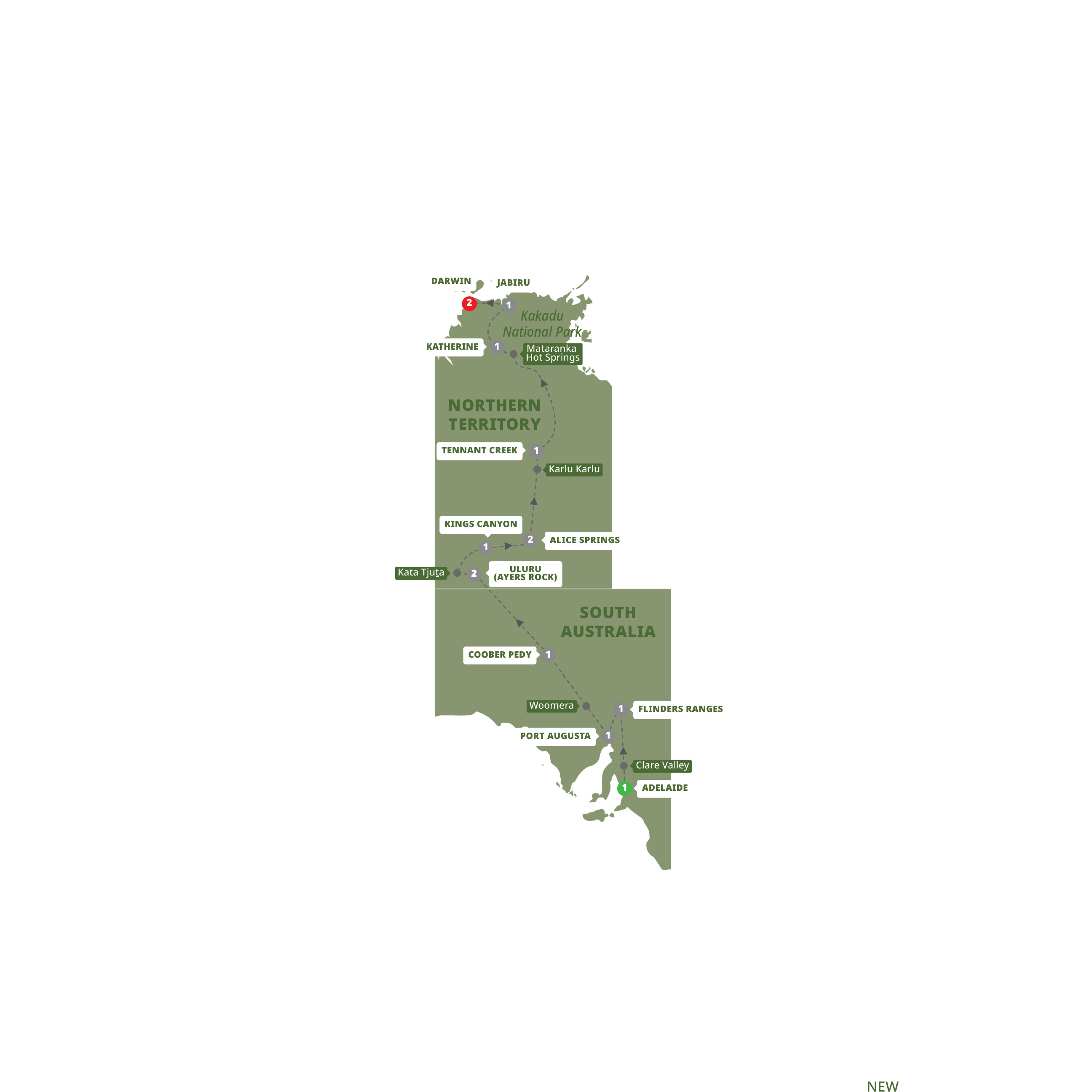 Outback Icons Guided Tour Map