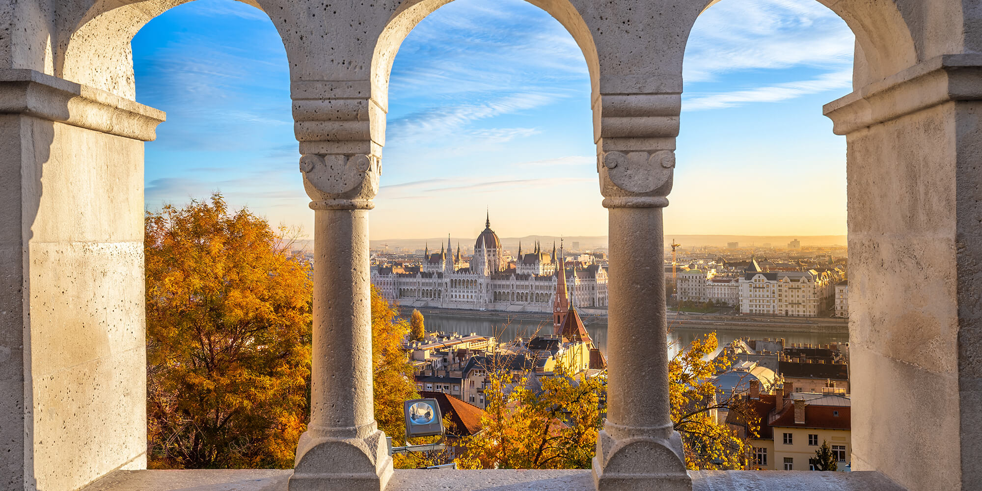 A view of Hungarian Parliament from Fisherman's Bastion