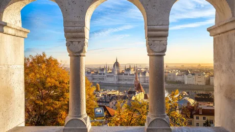 A view of Hungarian Parliament from Fisherman's Bastion