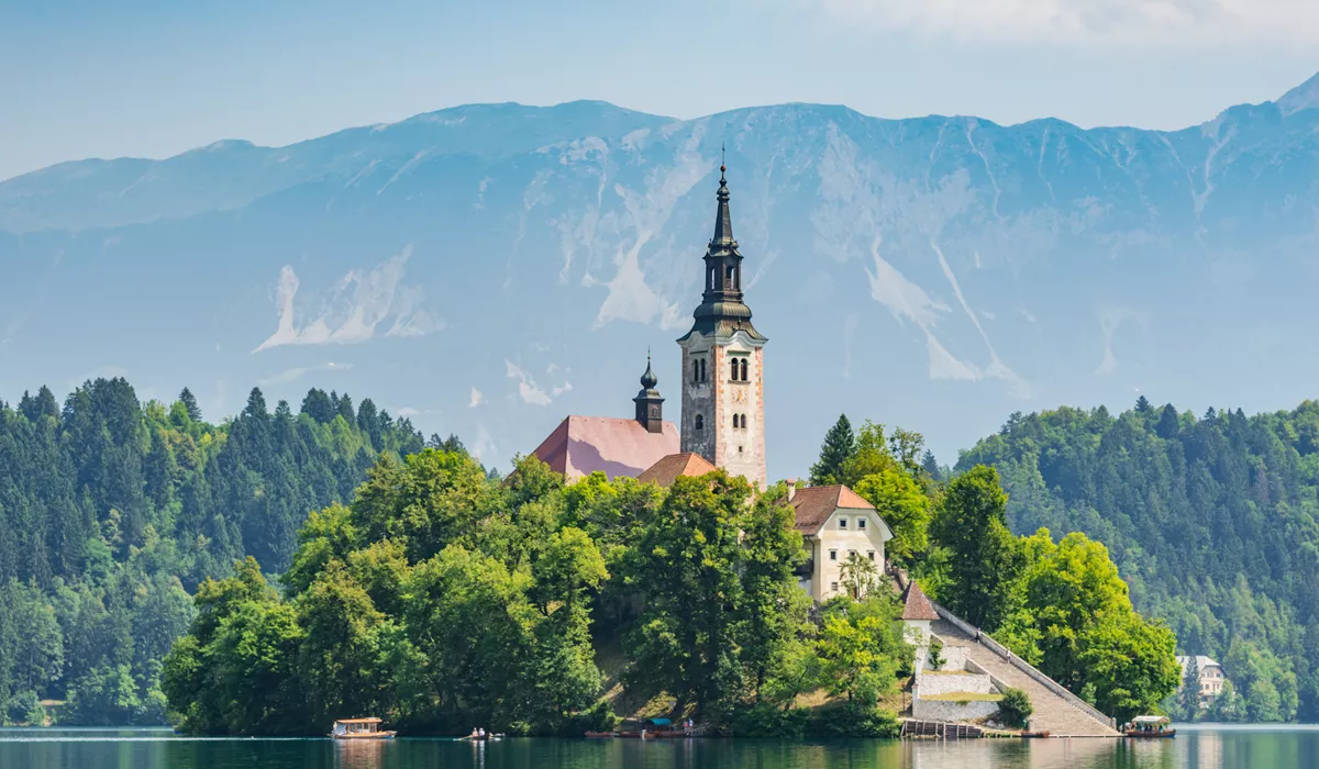 A church on Lake Bled