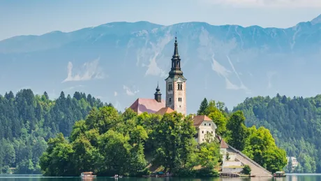 A church on Lake Bled