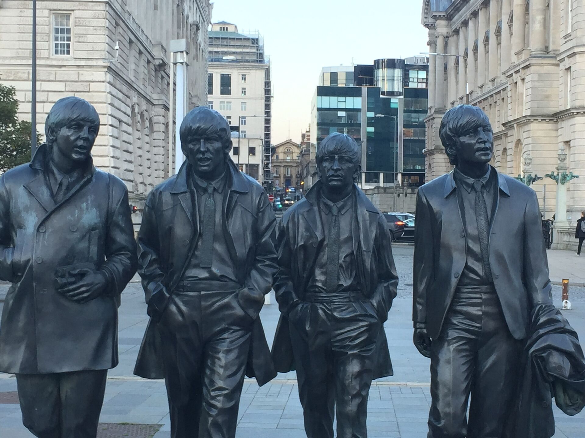 Statues of the Beatles in Liverpool, England