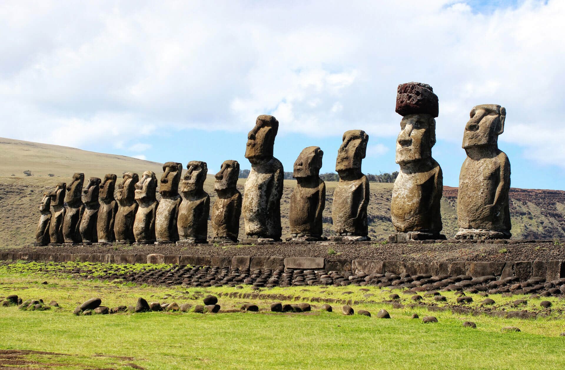 Easter Island statues in Chile