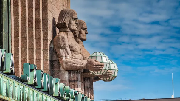 Railway Station In Helsinki, Capital Of Finland