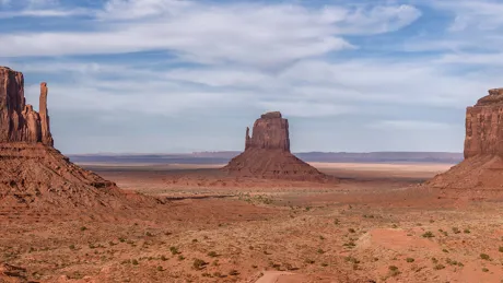 Rock formations in Monument Valley, USA