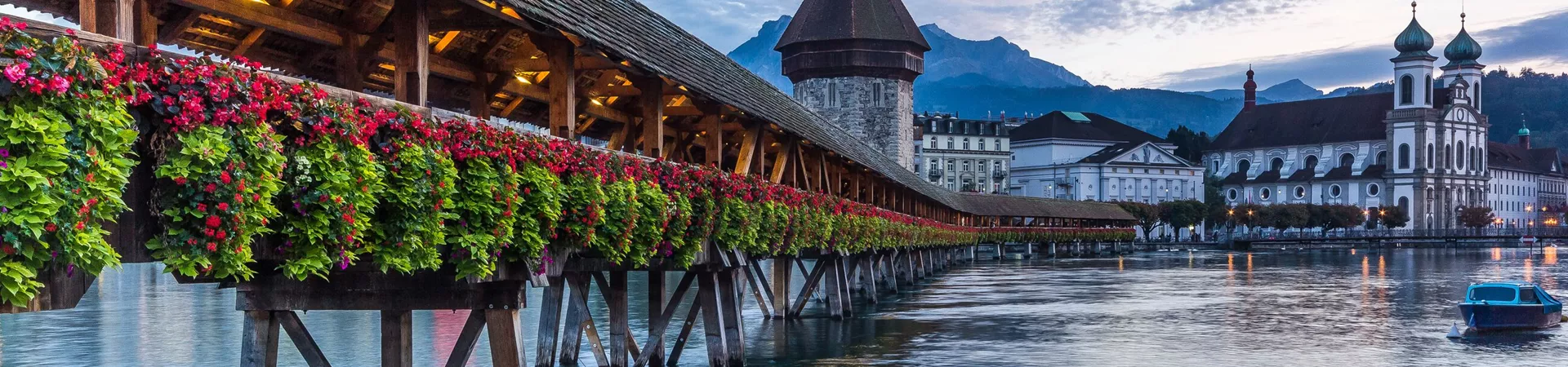 Chapel Bridge in Lucerne, Switzerland