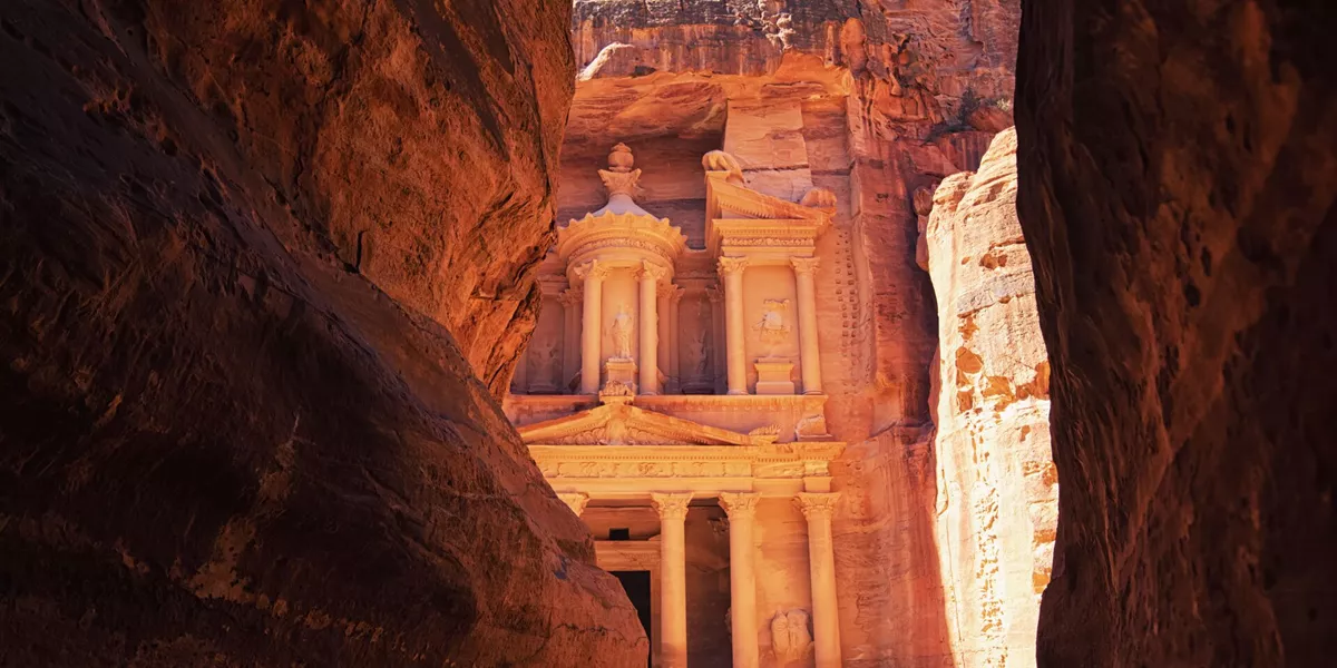 The anicent city of Petra in Jordan