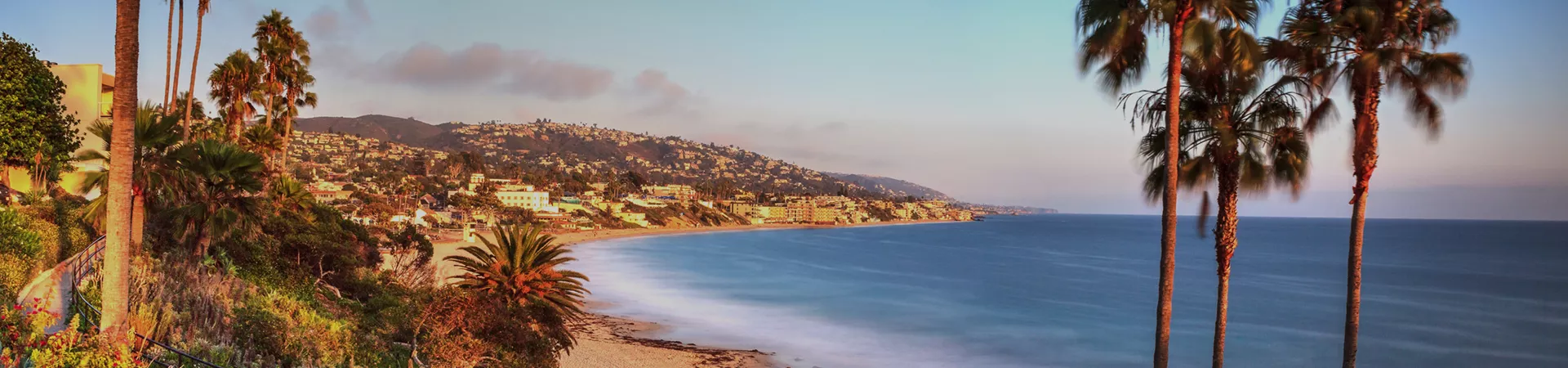 Coast with a city on a California beach