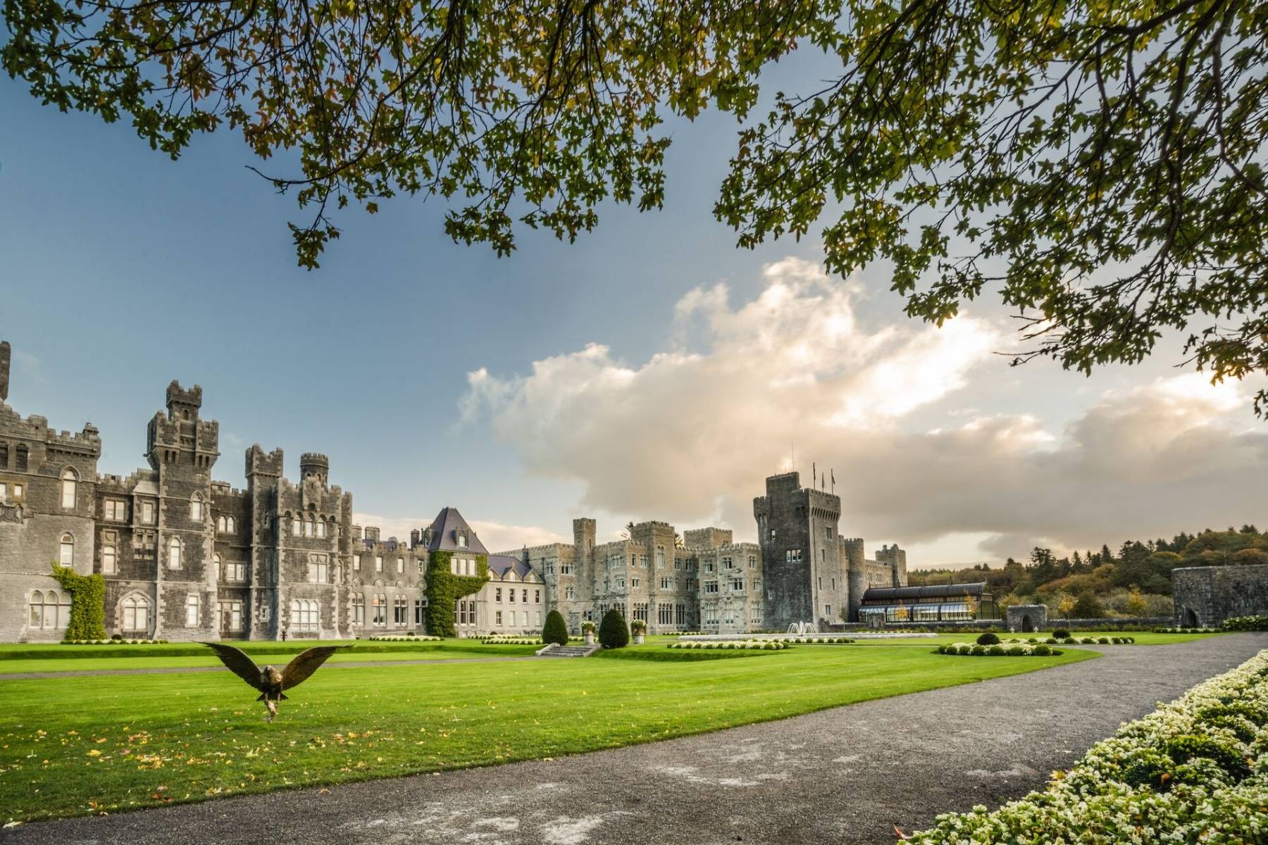 View on Ashford Castle in Ireland