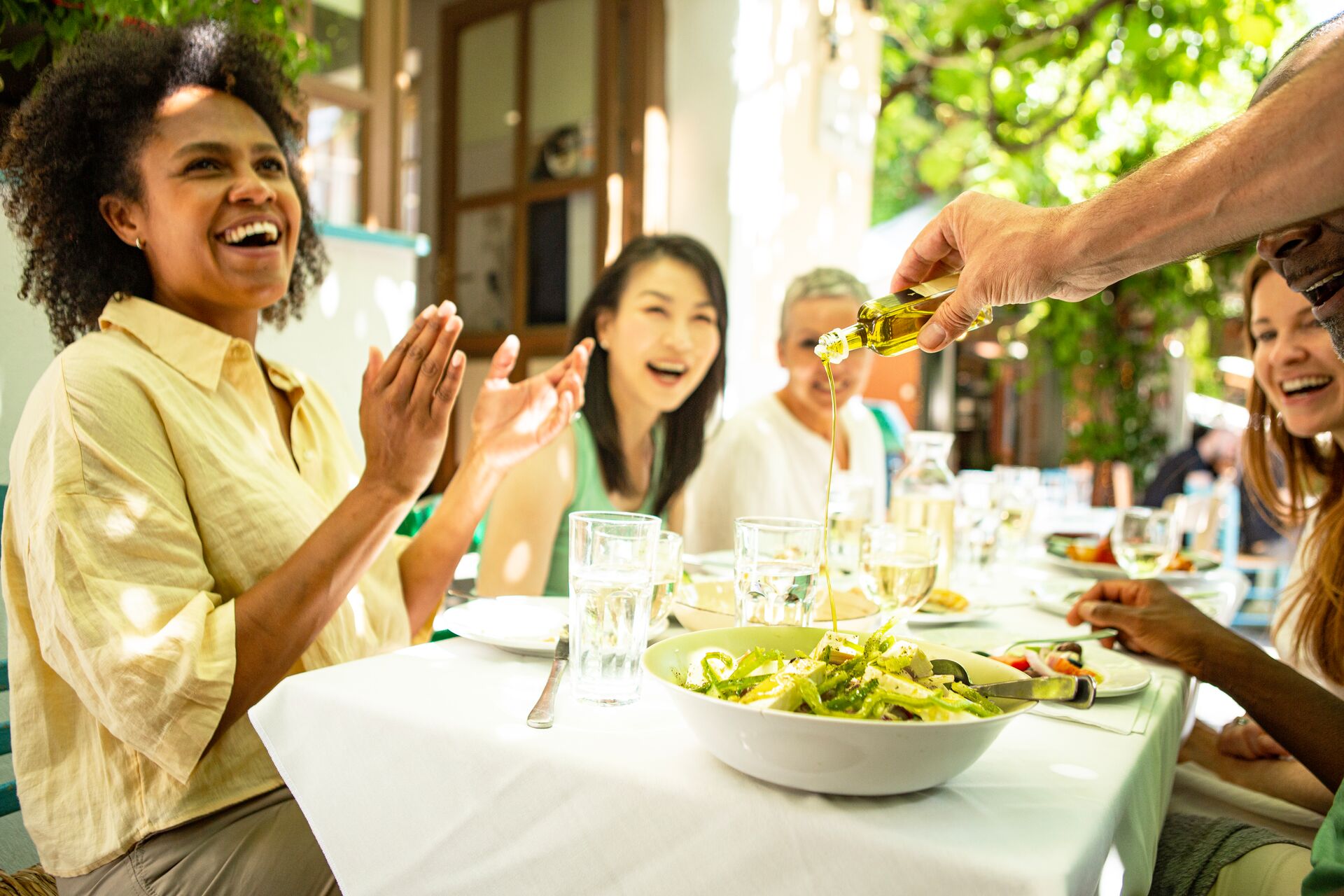 Guests Enjoying A Traditional Meal on tour