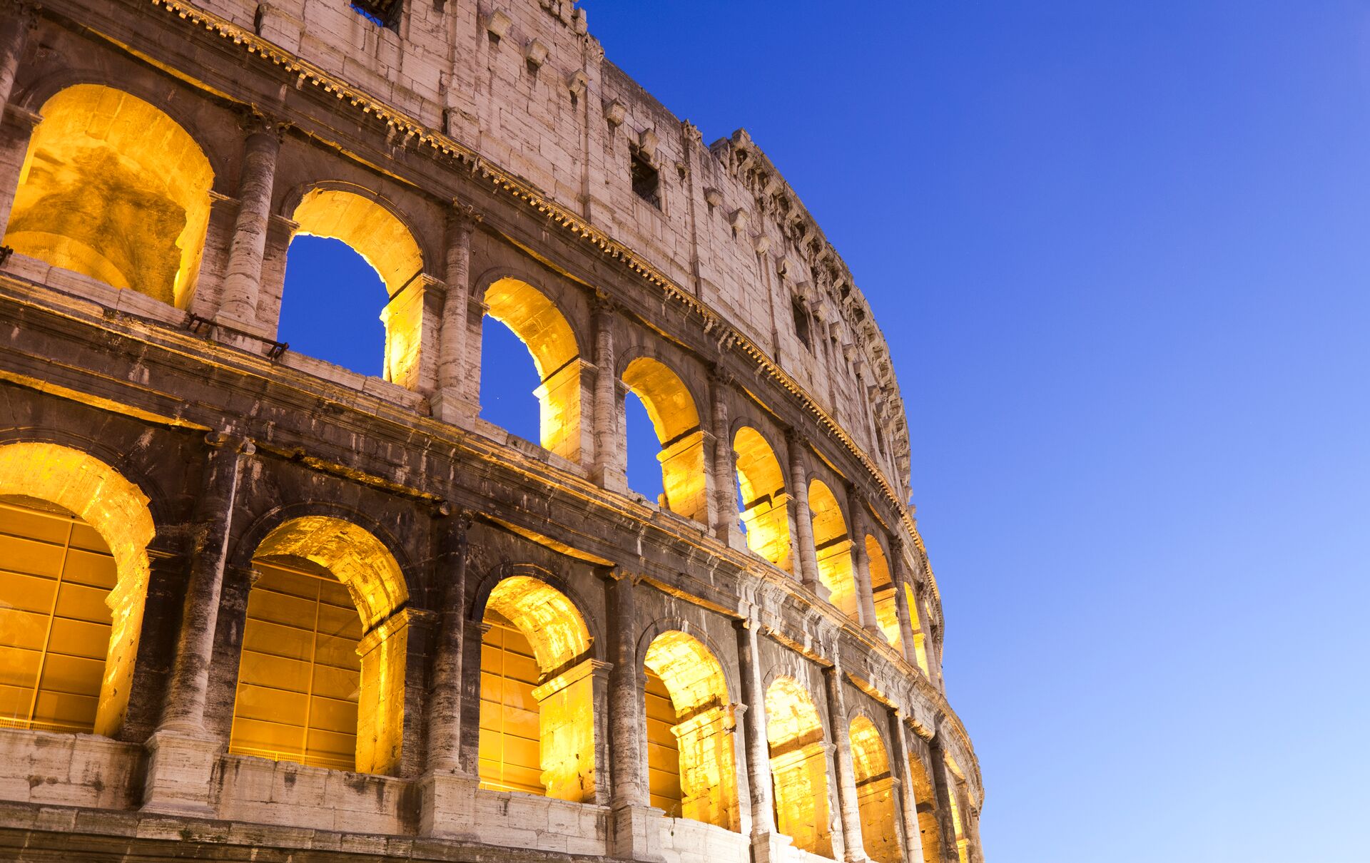 Colosseum At Night in Rome, Italy