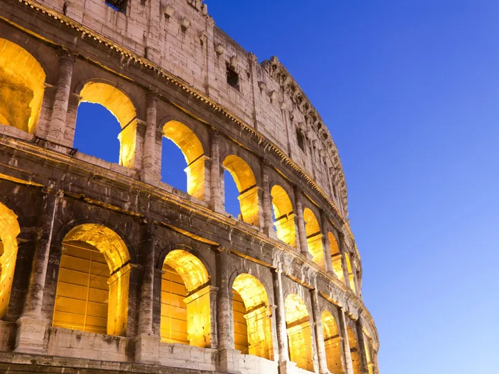 Colosseum At Night in Rome, Italy