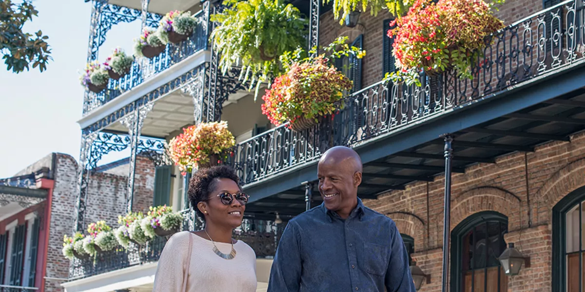 People walking on the streets of New Orleans, USA