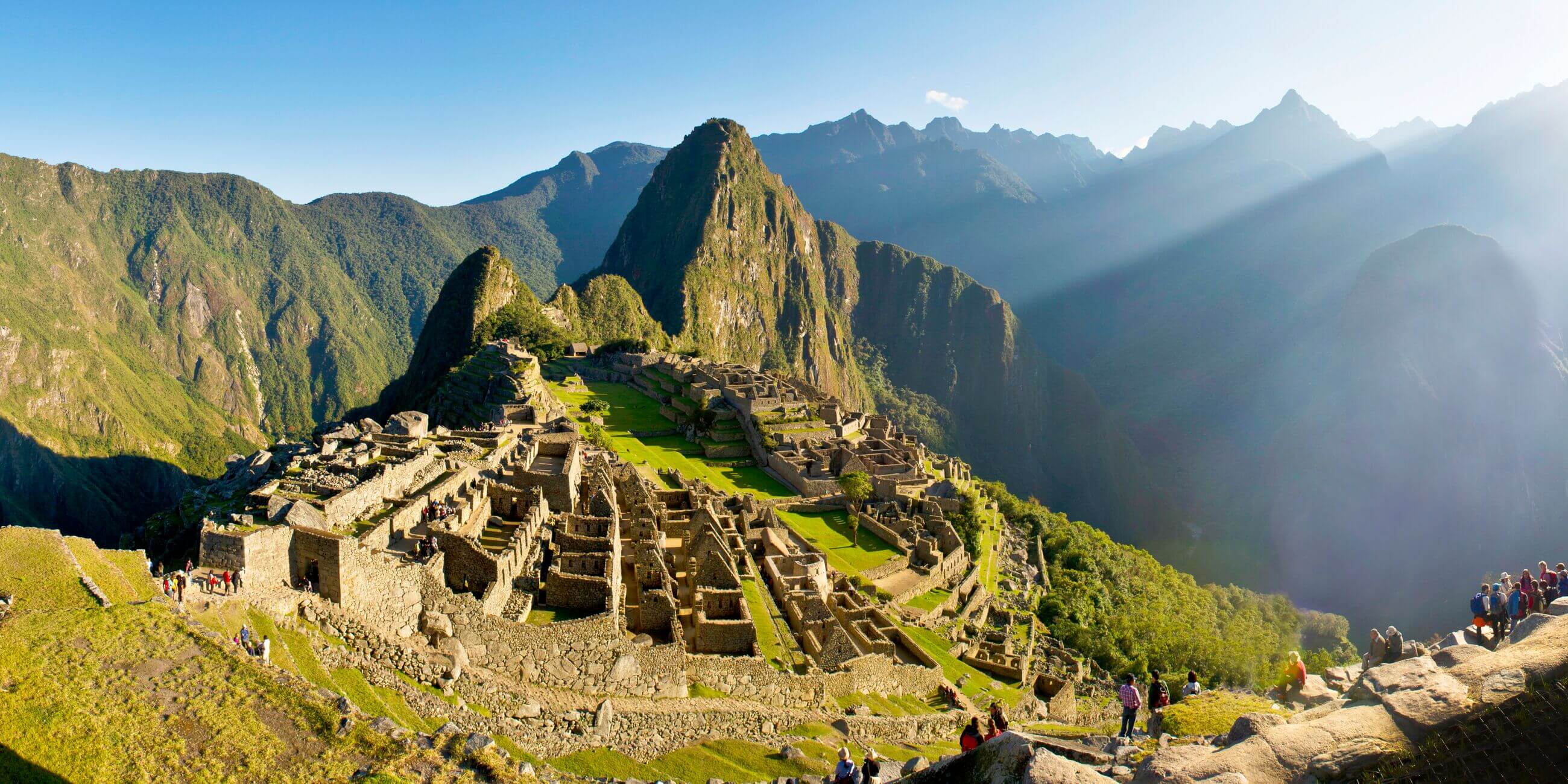 Aerial view of Machu Picchu in Peru
