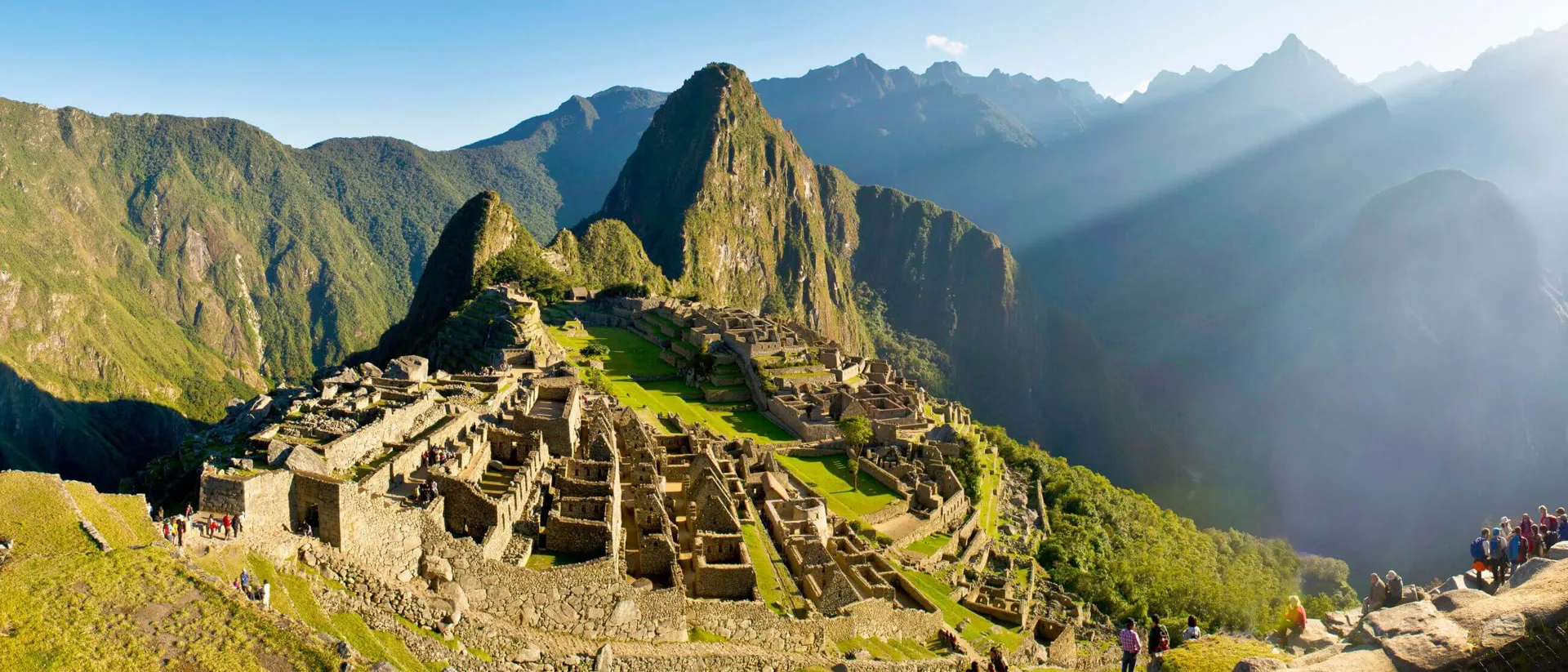 Aerial view of Machu Picchu in Peru