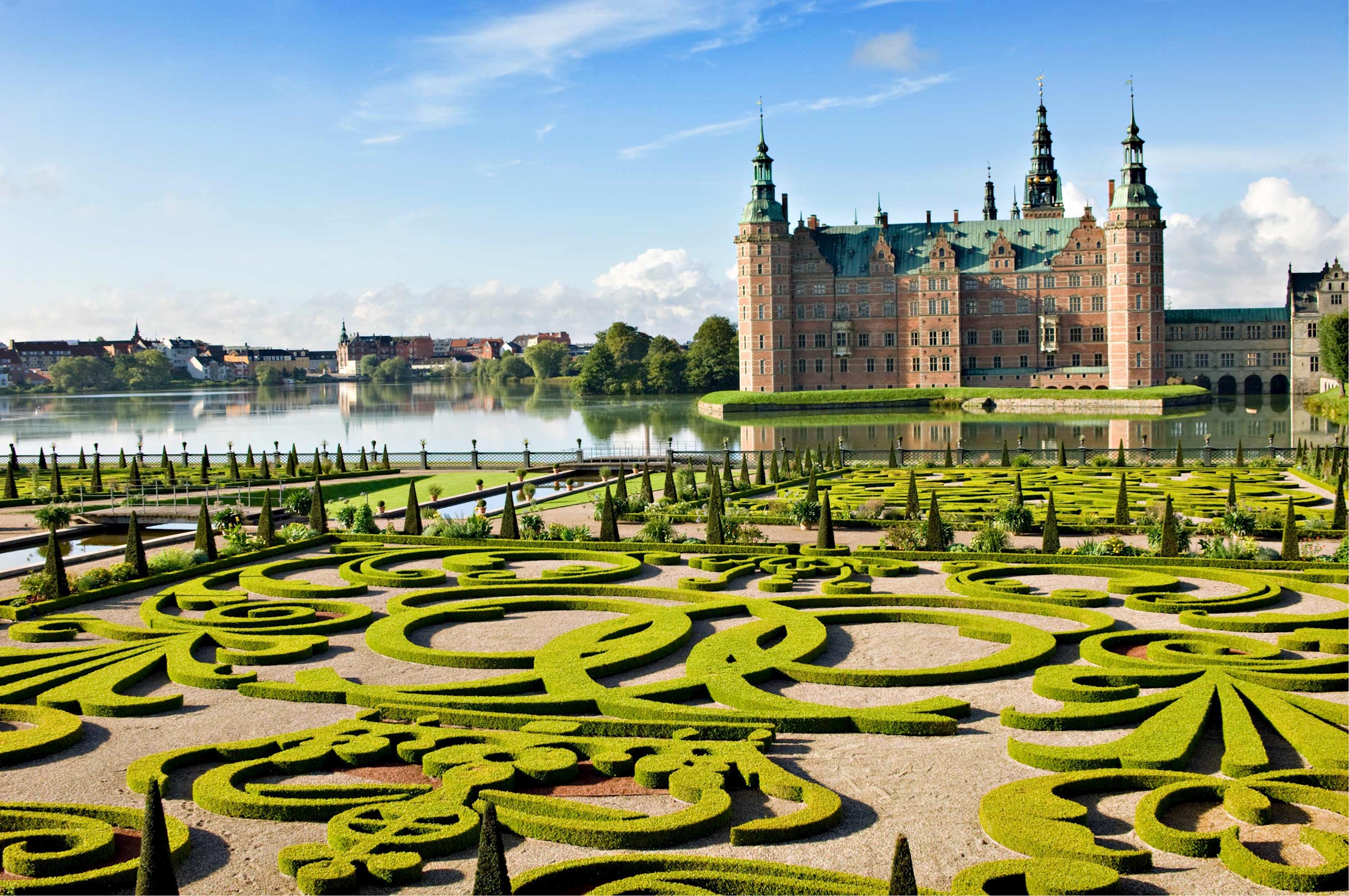 The Frederiksborg Castle in North Zealand, Denmark 
