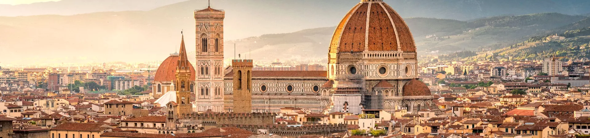 The Duomo and the town of Florence in Tuscany, Italy