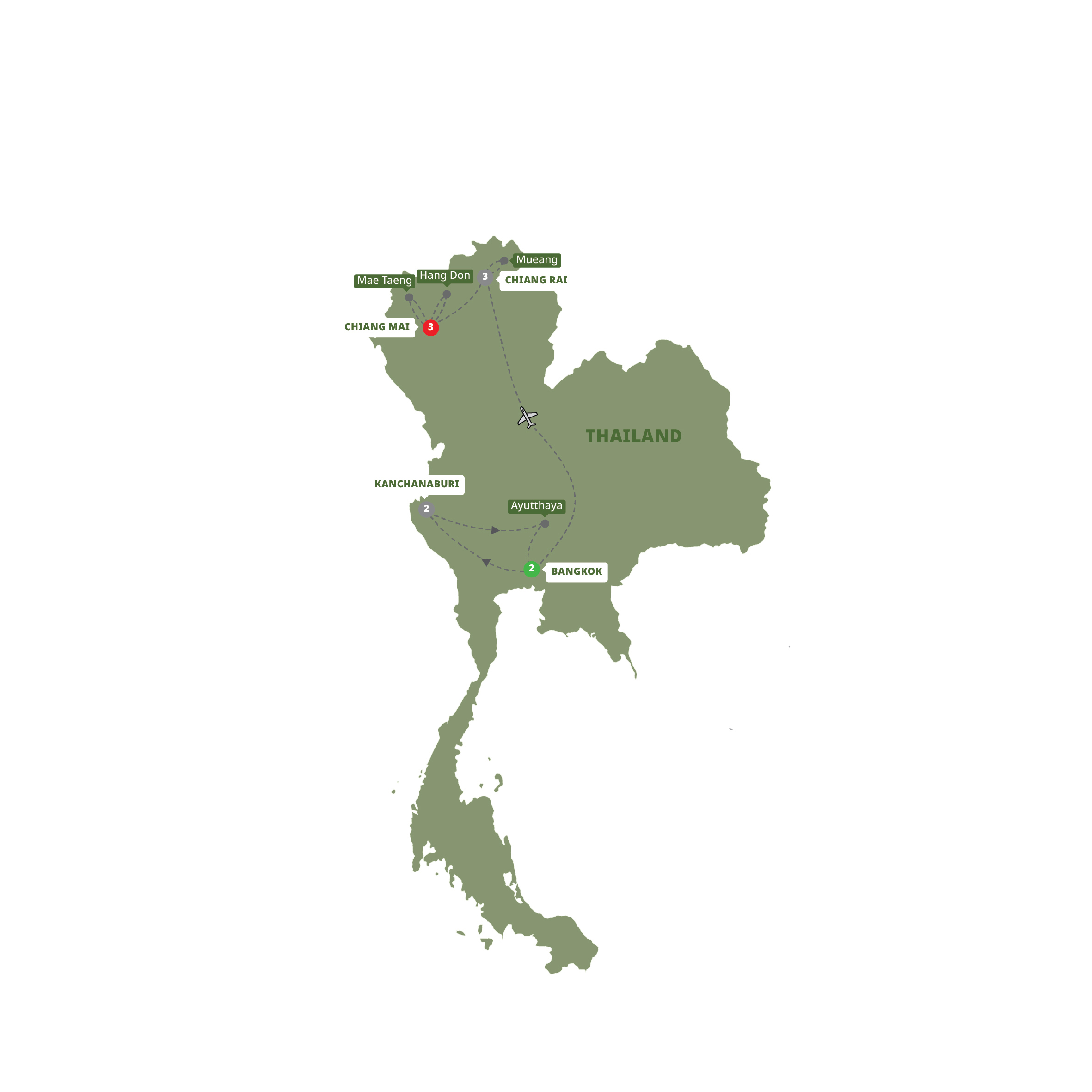 Map Classic Thailand Guided Tour Small Group YA620 27
