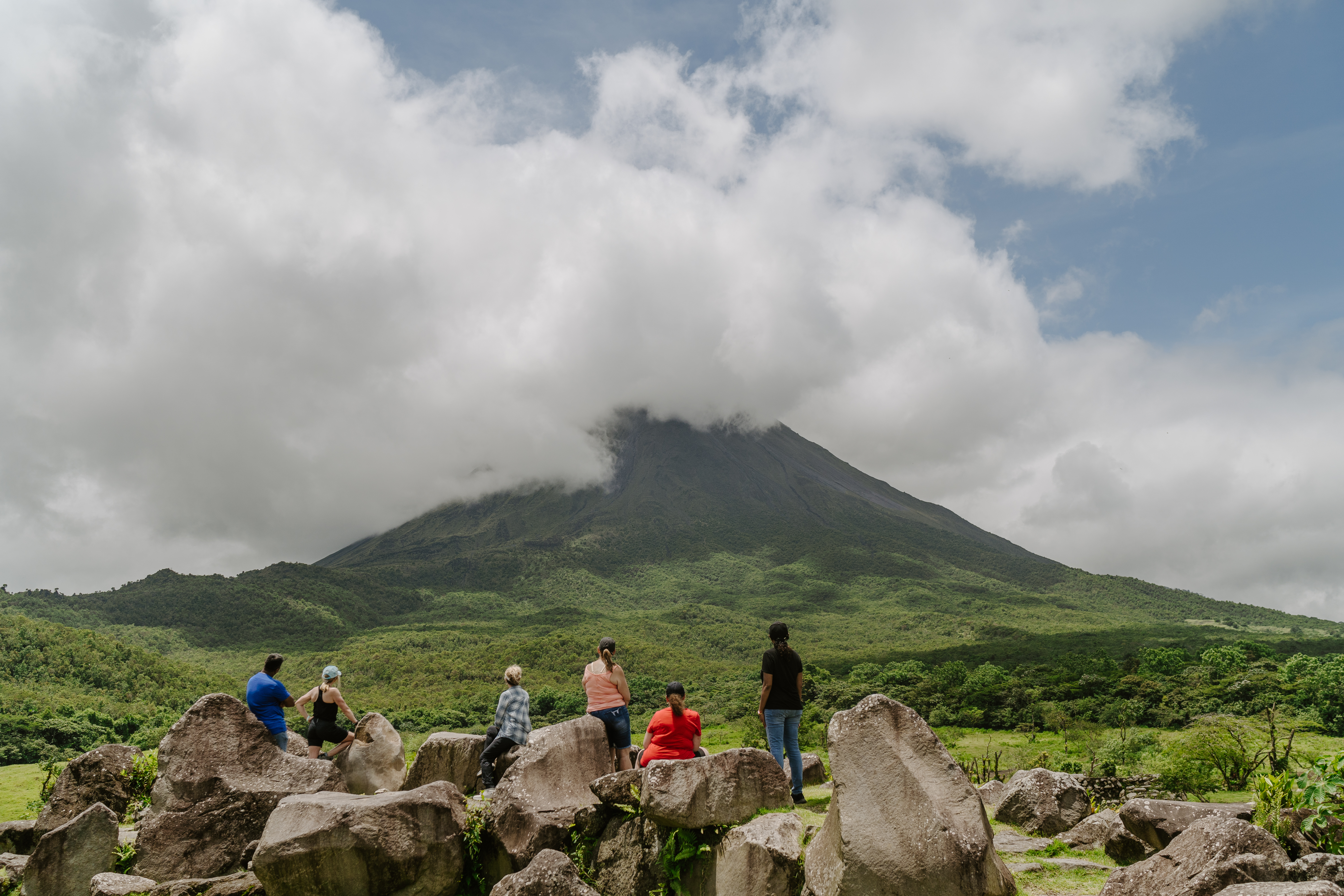 Tour Group At Arenal Volcano