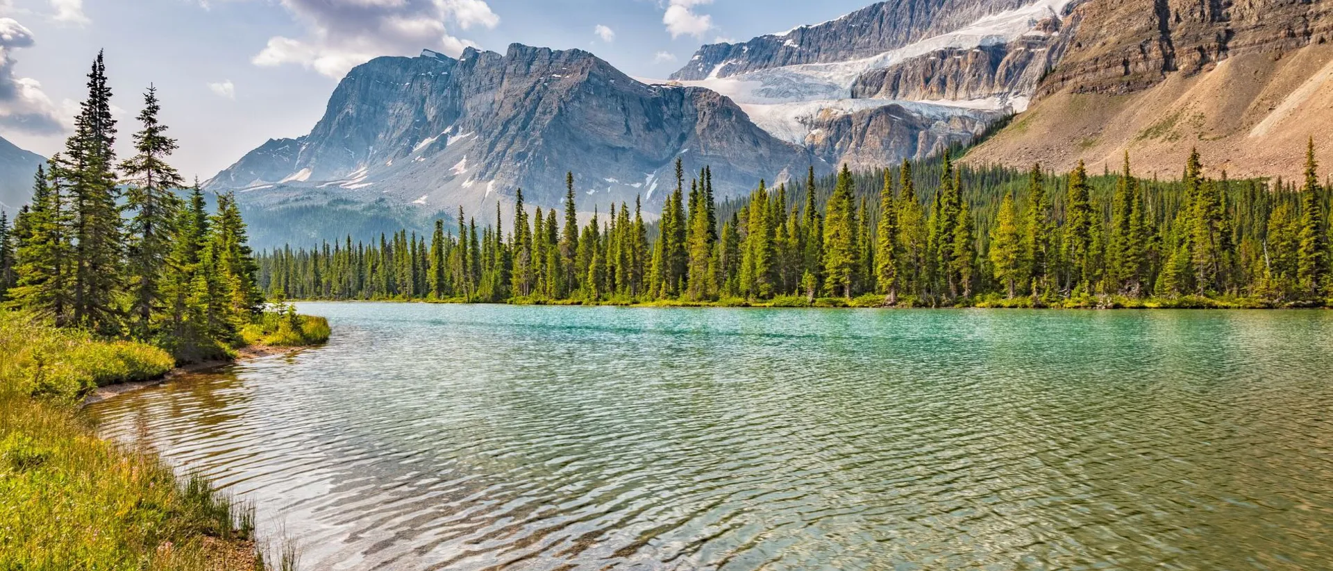 Crowfoot Glacier And Upper Bow Lake Banff National Park Canada
