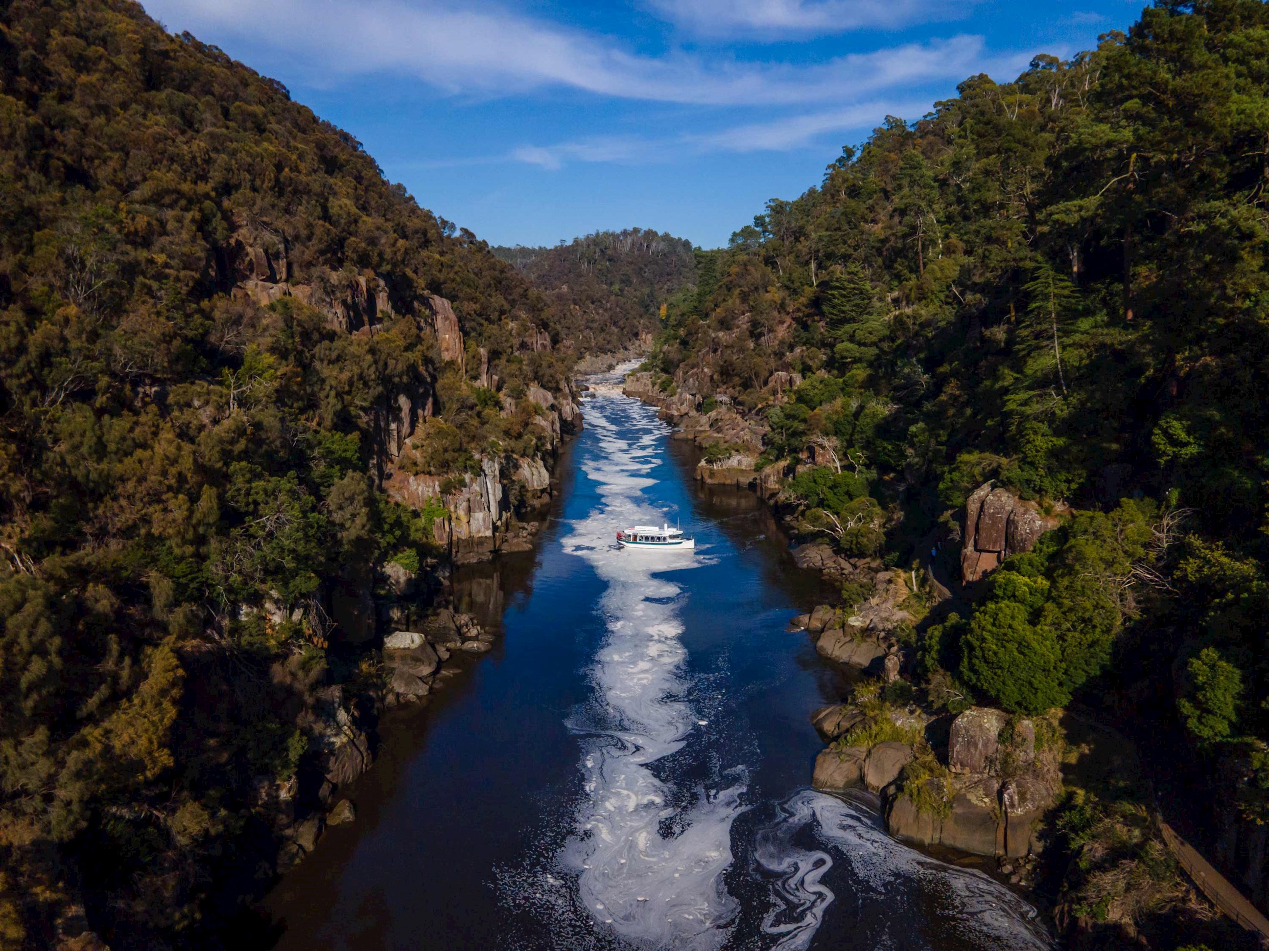 Enjoy a Tamar River Cataract Gorge cruise in Tasmania, Australia