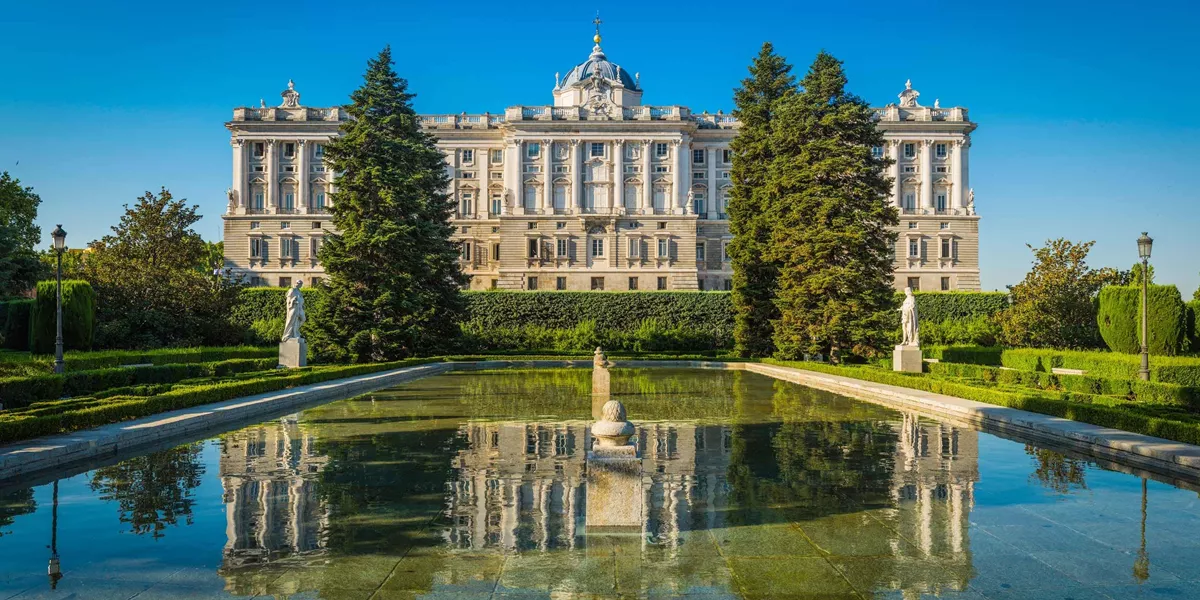Sabatini Gardens in Madrid, Spain