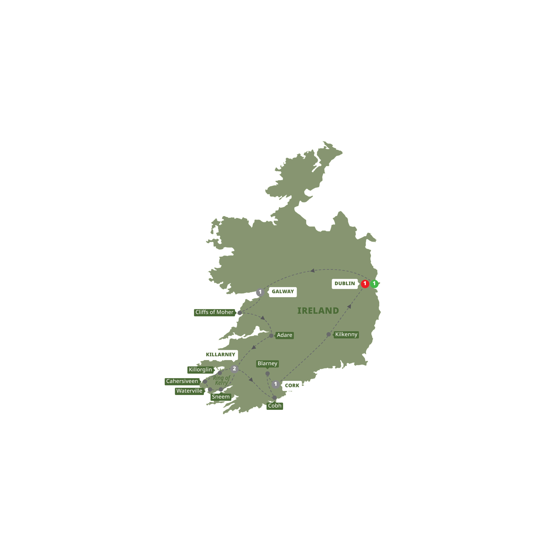 Map Focus On Ireland Guided Tour B906 27