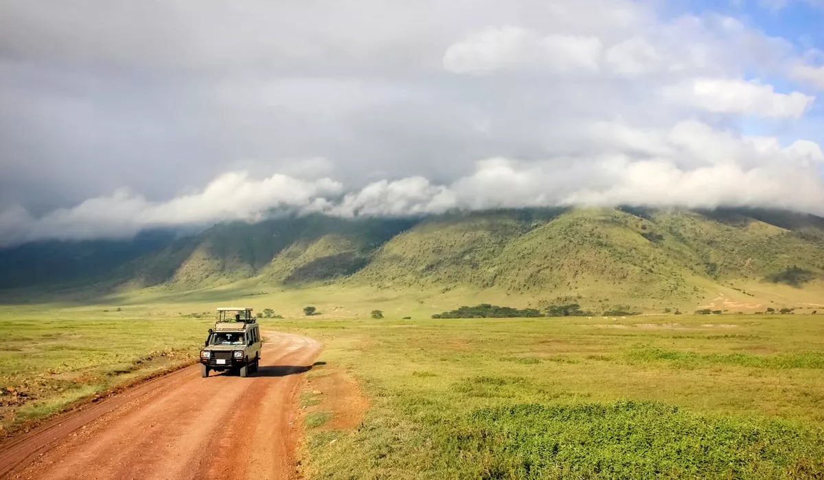 Large Safari In Ngorongoro Crater National Park Tanzania