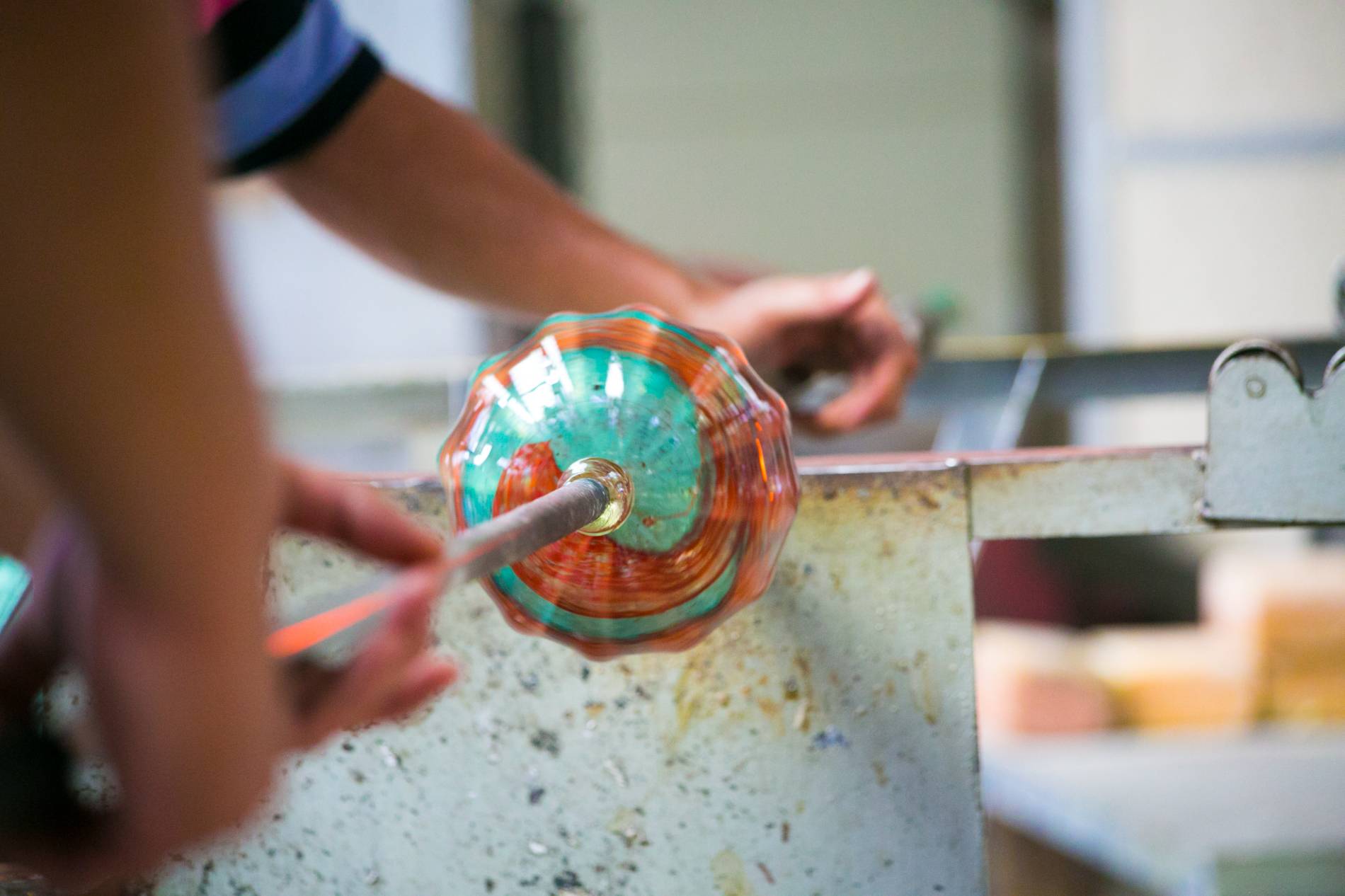 Person Handcrafting Glass