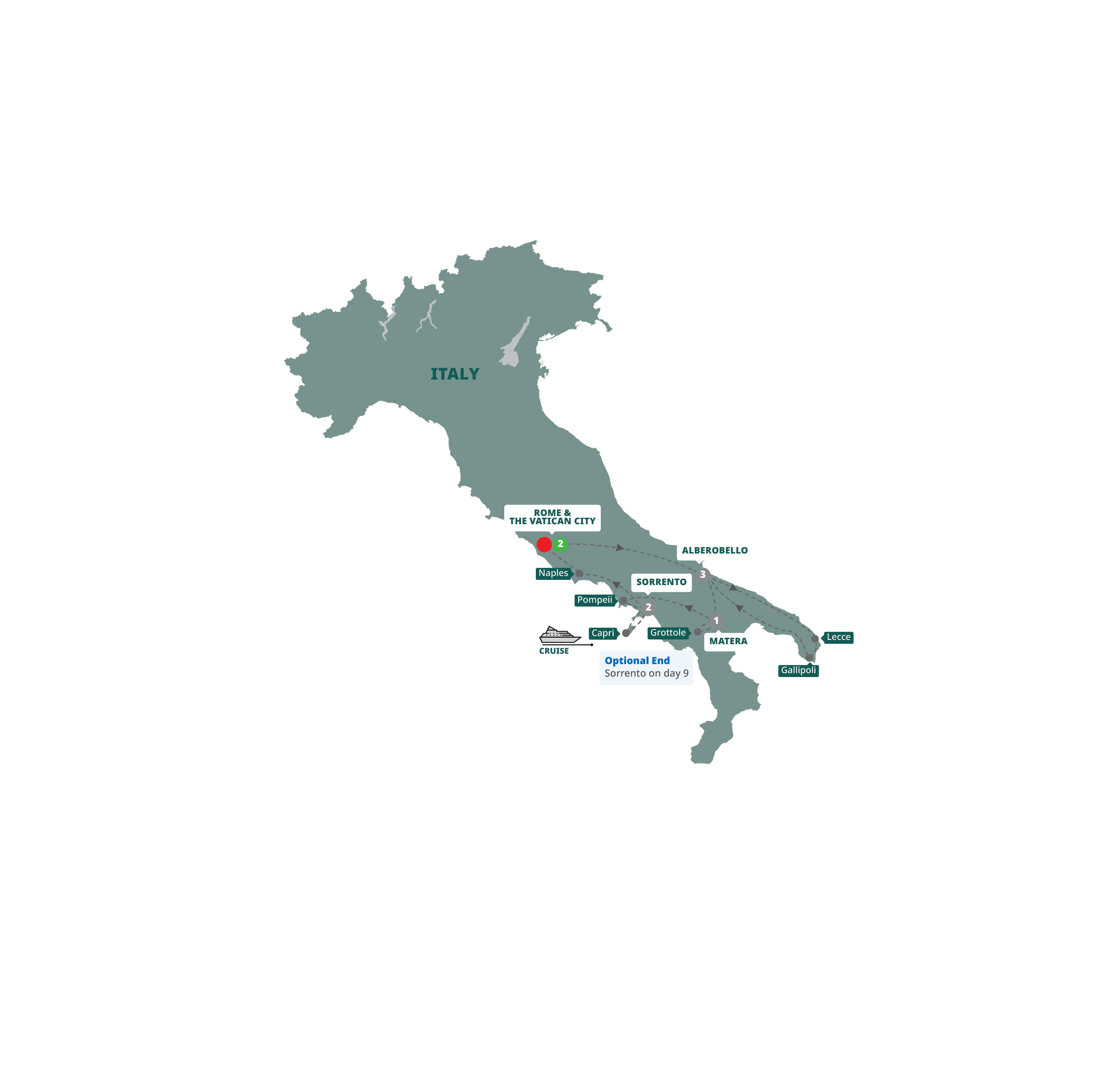 Map Country Roads Southern Italy Guided Tour E821 27