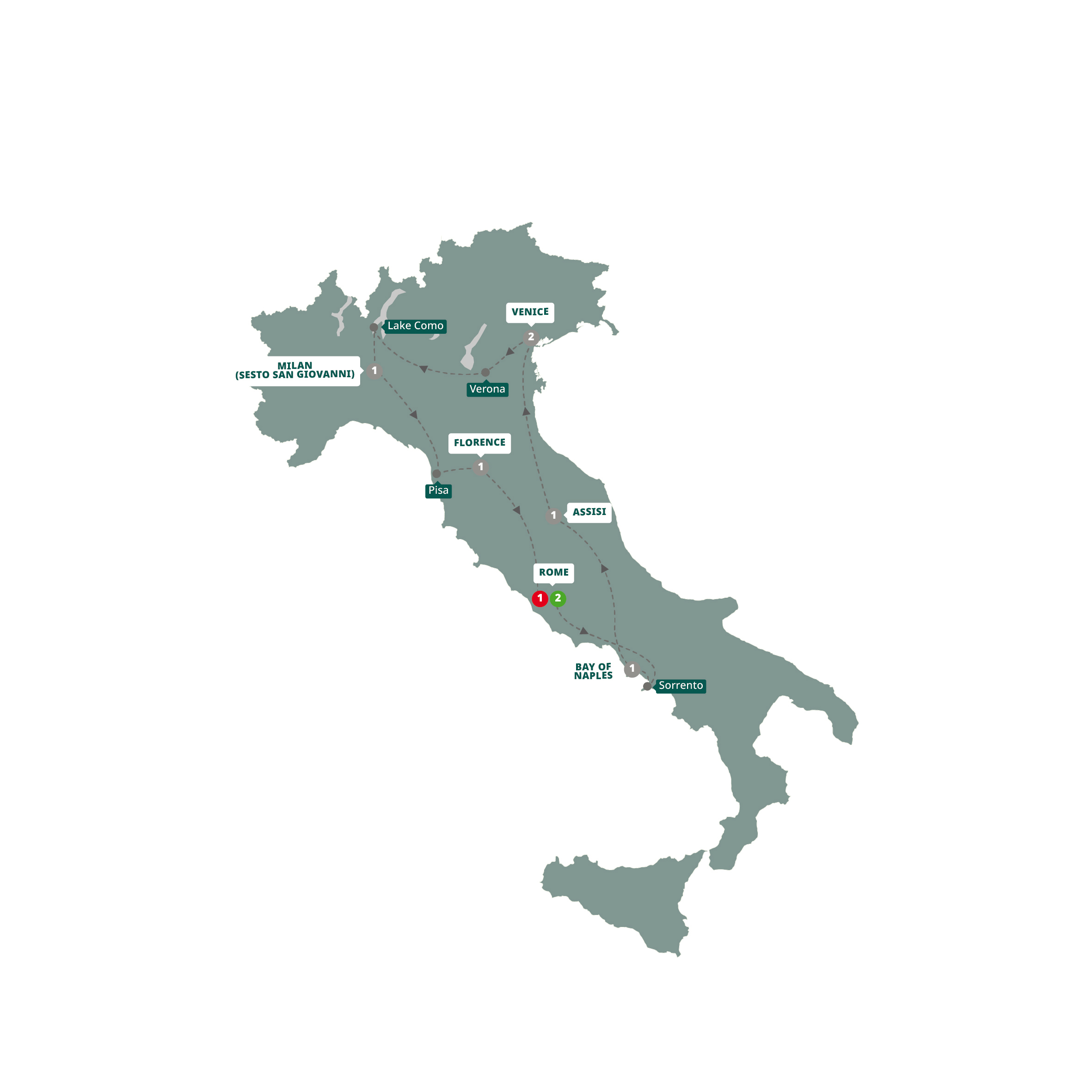 Italian Scene Guided Tour Map 2025 ITSE