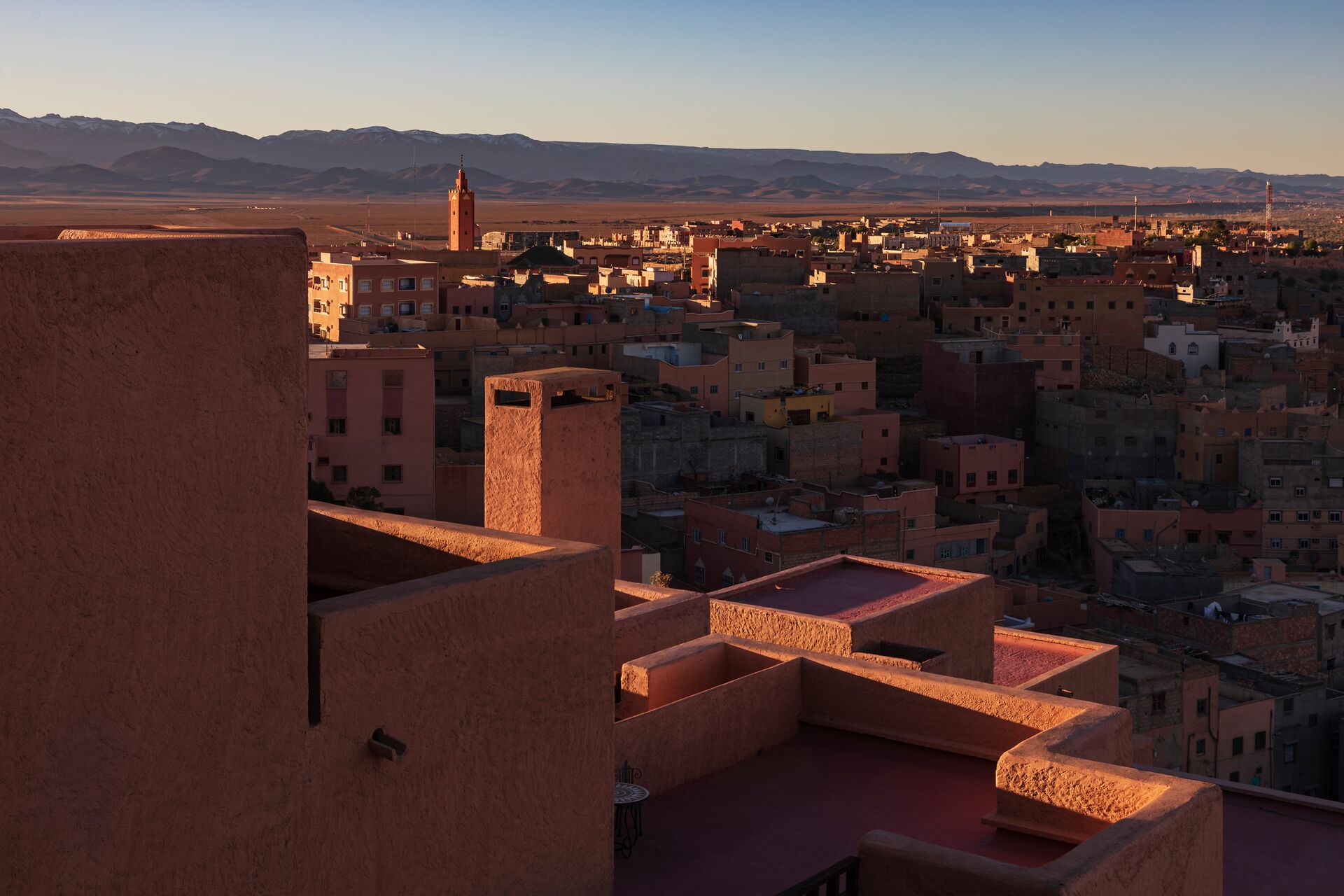Xaluca Dades desert city skyline of Boumalne Dades, Morocco 