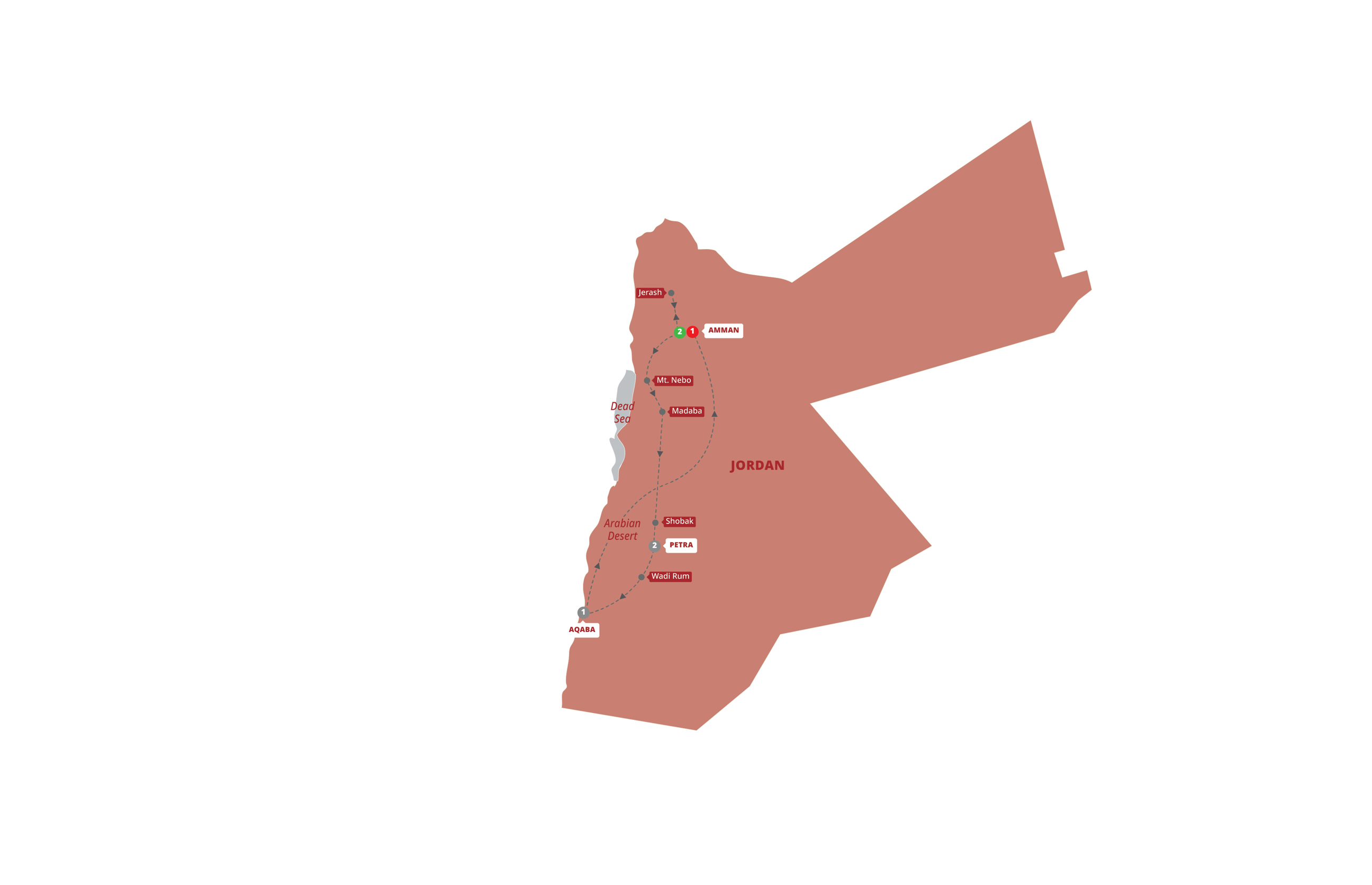 Map Jordan Experience Guided Tour I888 27