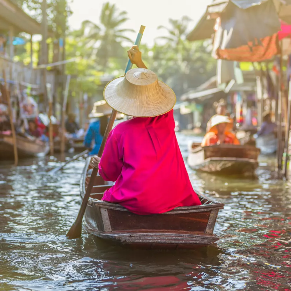 his tour thailand Damnoen Saduak Floating Market, Thaïland