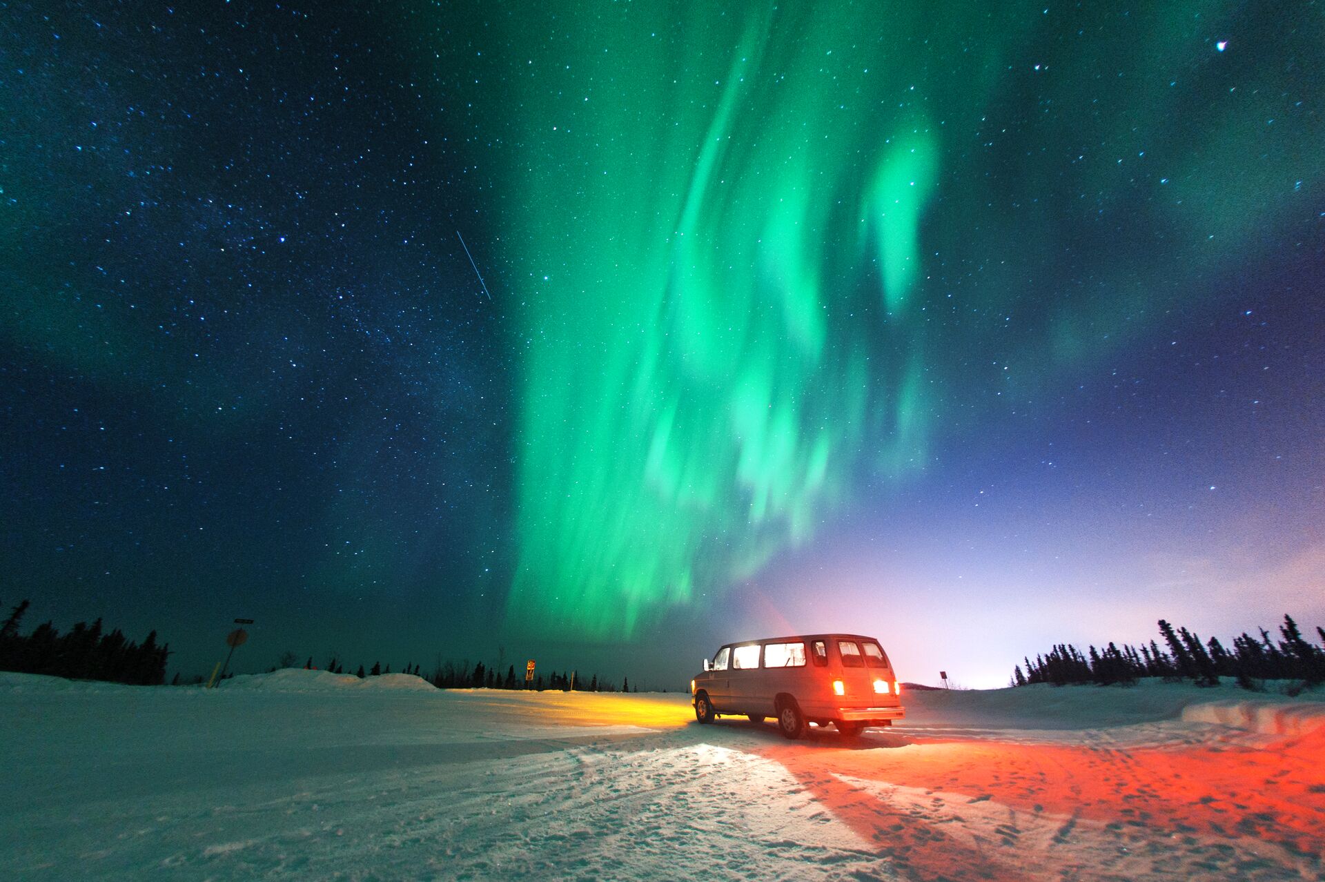 Northern Lights With Van, Alaska
