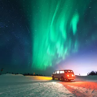 Northern Lights With Van, Alaska