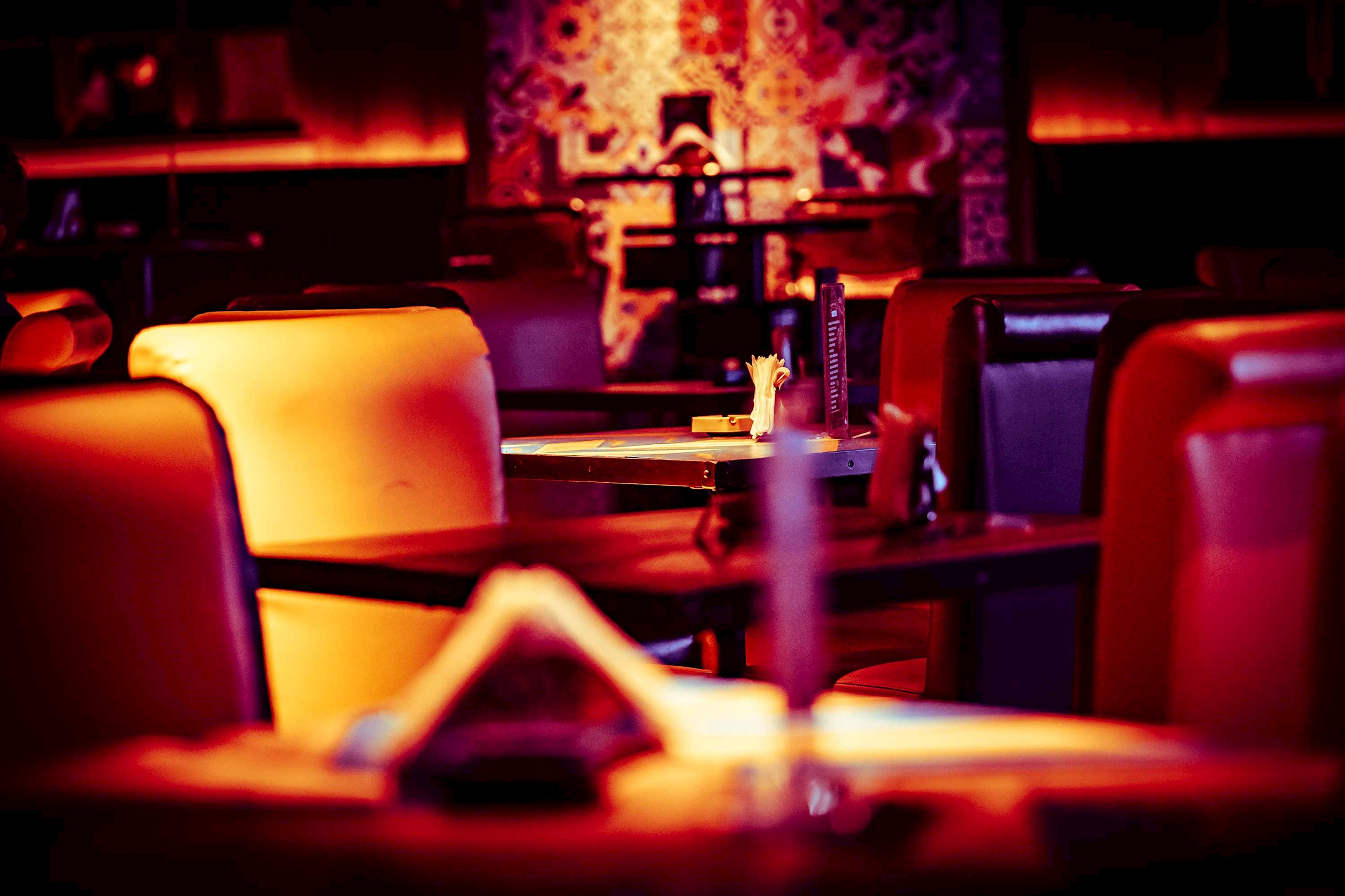 Tables at a Moulin Rouge Cabaret and Dinner