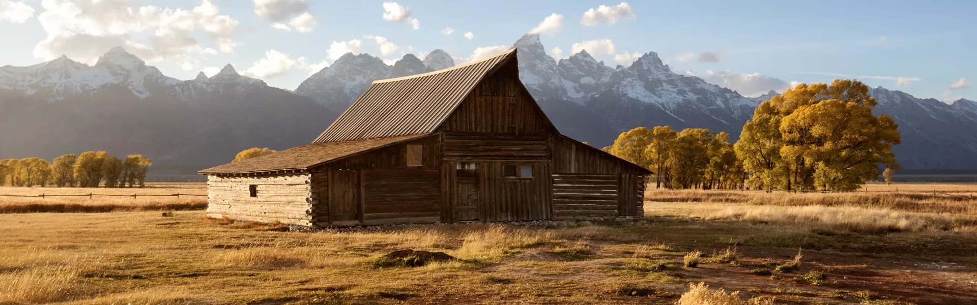 A cabin in the mountains, Wyoming, USA