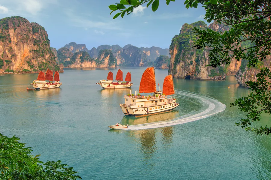 Aerial Picturesque Scenery With Luxury Cruises (Sail Boat) In Ha Long Bay, Quang Ninh, Vietnam (Halong) 1151732095