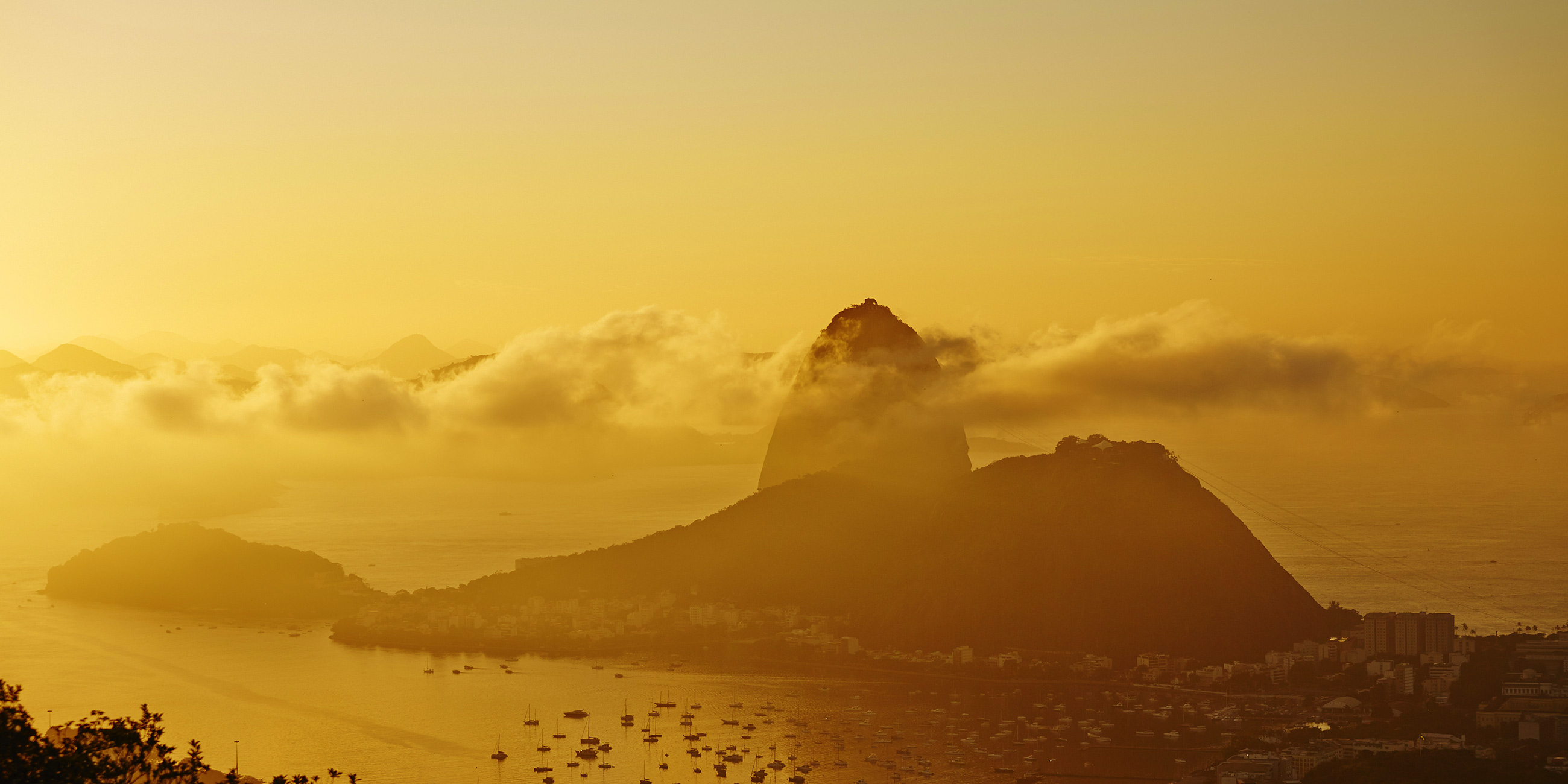 Sugarloaf mountain sunset in Brazil